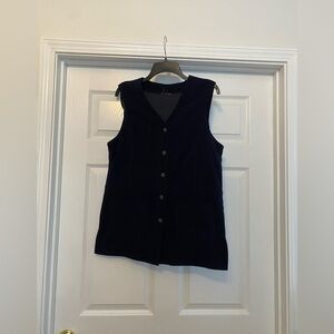 Women’s dark blue vintage vest.